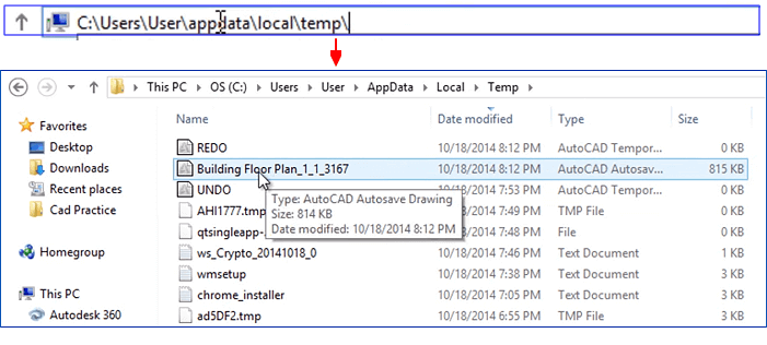 저장되지 않은 autocad 파일을 자동 저장에서 복원3