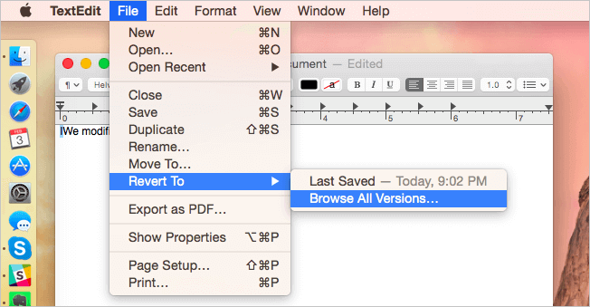 맥 편집 한 사진을 원래로 되돌리기