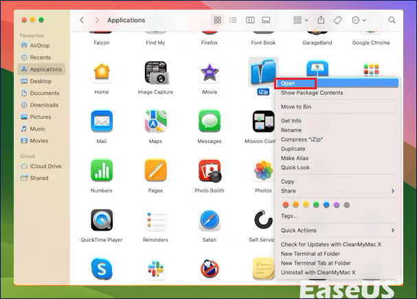 마우스 오른쪽 버튼을 클릭하여 알 수 없는 앱을 엽니다.png