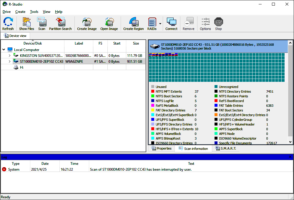 ํด์งํต ๋ณต๊ตฌ ์ํํธ์จ์ด - R-Studio