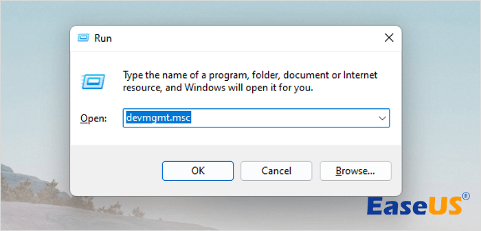 devmgmt.msc 코드를 통해 기기 관리자 실행