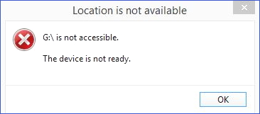 장치가 준비되지 않았습니다