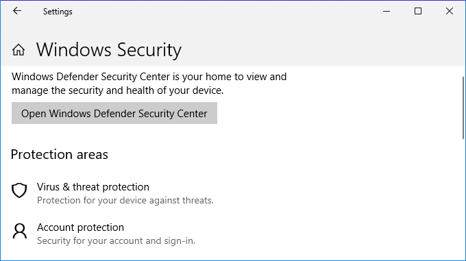 Windows Defender 켜기