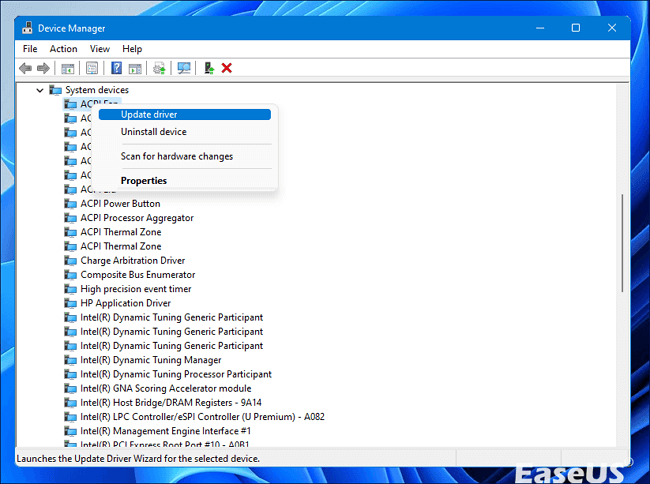 드라이버 업데이트