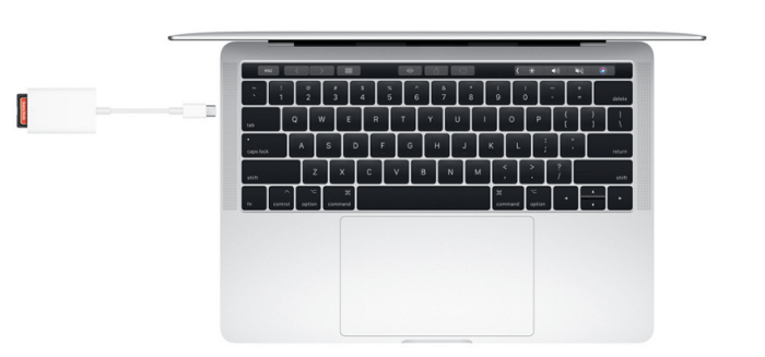 Mac에 SD 카드 연결