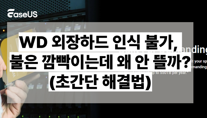 WD 외장하드 불은 들어오는데 인식이 안 된다면? 5분 해결법