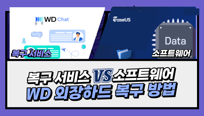 wd 외장하드 소프트웨어 복구 vs 전문 서비스 복구: 심층 비교 분석