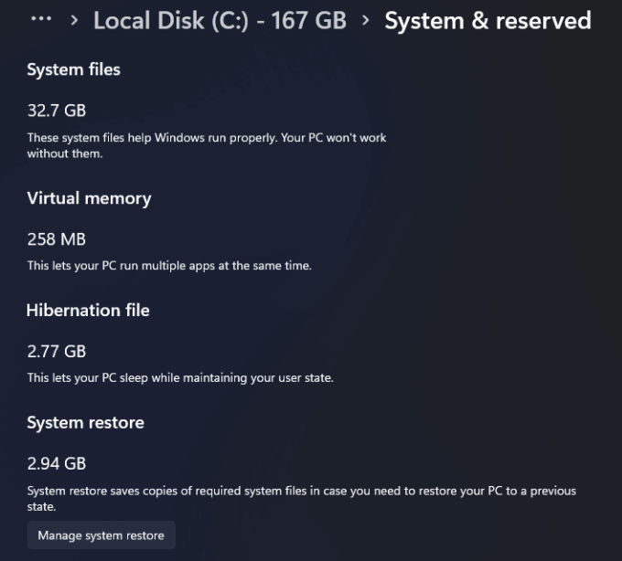 Windows 11 크기 - 시스템