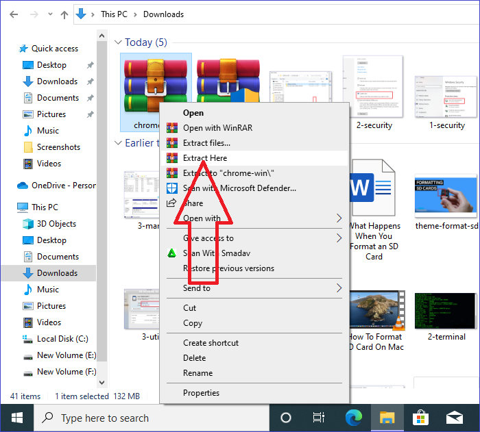 Windows 기본 압축 해제기
