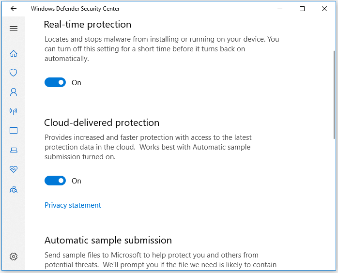 윈도우 디펜더 설정