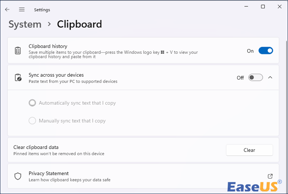 클립보드 히스토리 열기