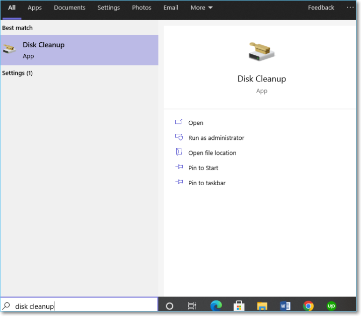 디스크 정리 검색
