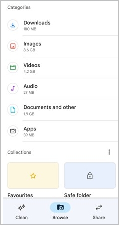 청소 아이콘을 클릭하십시오