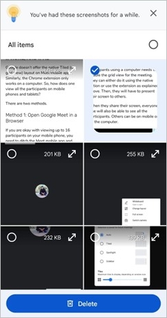 중복 파일 삭제 클릭