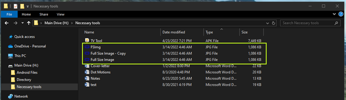 유형별로 파일 정렬