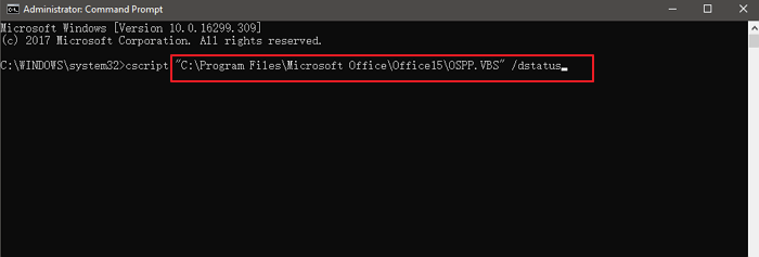 CMD를 실행하여 Office 제품 키 찾기