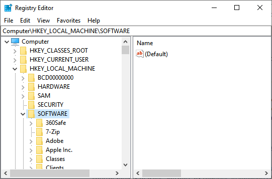 레지스트리 단계 2에서 제품 키 찾기