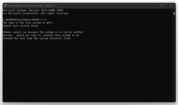 유형 chkdsk