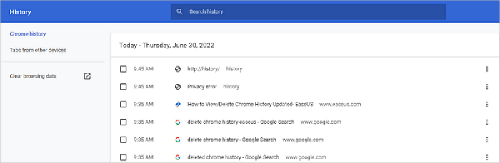 Google 시간순 목록은 무엇입니까
