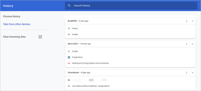 Chrome에서 다른 기기의 탭이란 무엇입니까