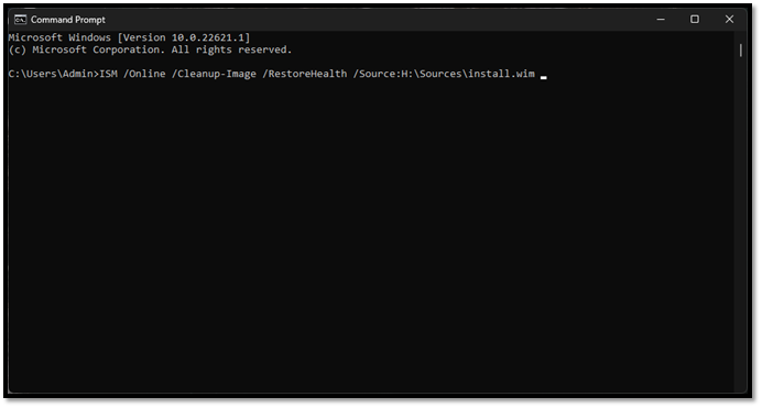 관리자 모드의 CMD
