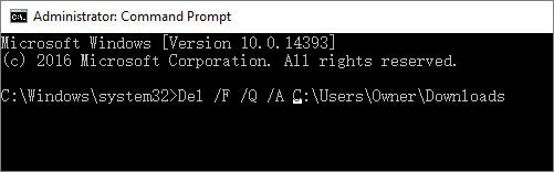 cmd를 사용하여 손상된 파일 삭제