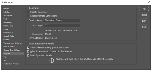 Photoshop 생성기를 비활성화하여 수정하면 프로그램 오류로 인해 요청을 완료할 수 없습니다.