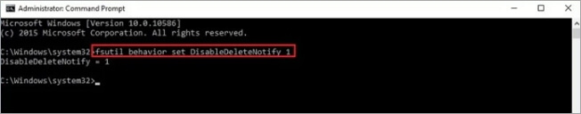 SSD에서 TRIM 비활성화