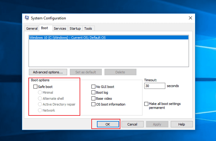안전 모드를 종료하는 방법 Windows 10