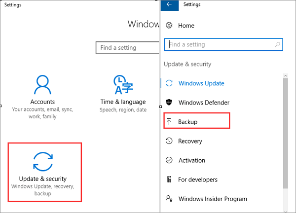 파일 백업을 사용하여 Windows 10에서 삭제된 파일 복구