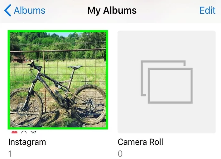 아이폰 앨범에서 인스타그램 찾기