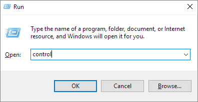 실행 중인 제어판 열기