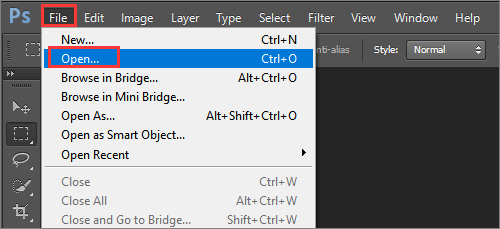 PS에서 tiff 파일 열기