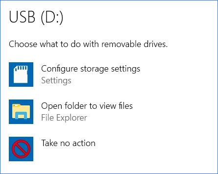 Windows 10에서 USB 드라이브 열기