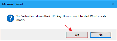 안전 모드에서 단어 열기