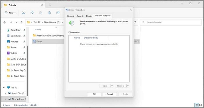 이전 버전에서 대체된 Word를 복구하세요