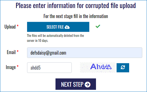 복구 도구 상자 인터페이스