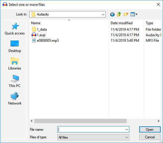 잃어버린 Audacity 트랙을 복원합니다.