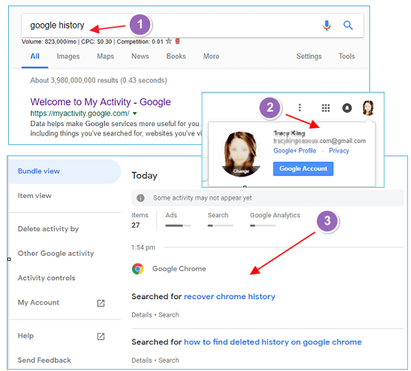 삭제 된 Chrome 기록 복구