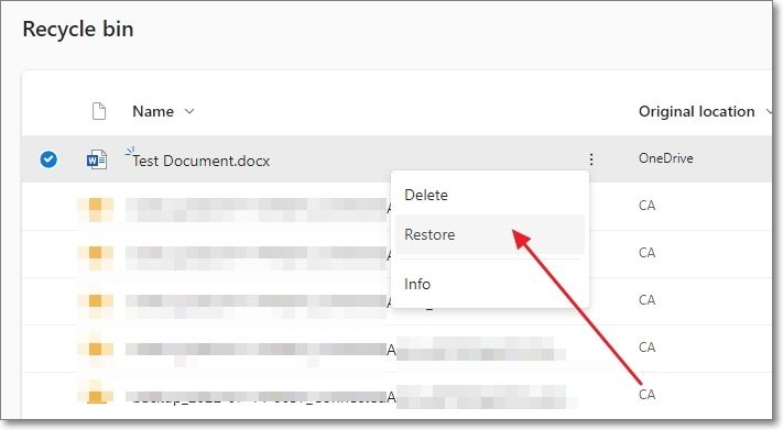 워드 원드라이브 복원