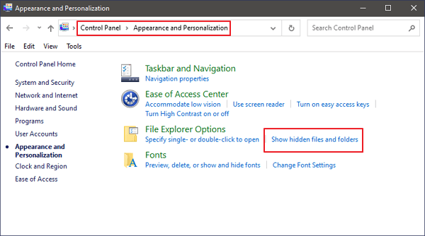 숨김 파일 표시 - 숨김 파일 표시