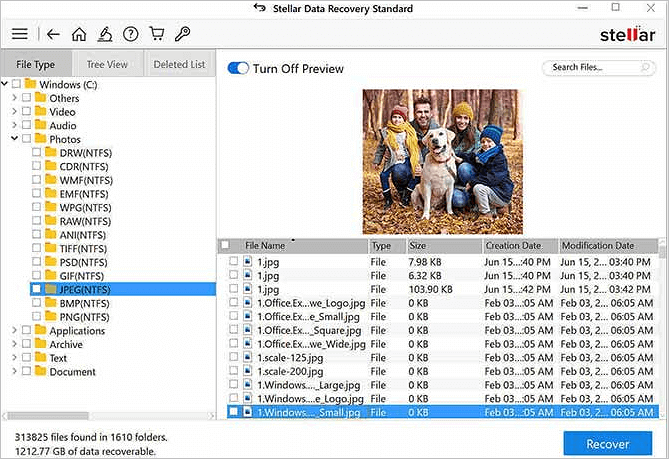 스텔라 데이터 복구 3단계