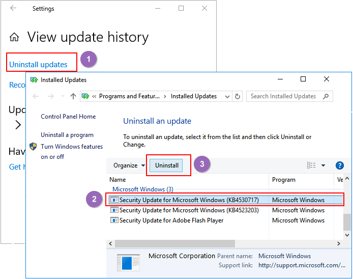 Windows 10을 이전 상태로 복원