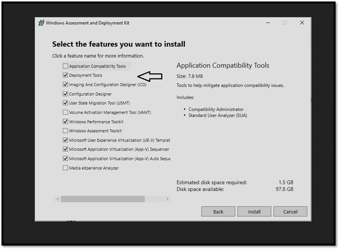 Windows ADK에서 DISM 다운로드