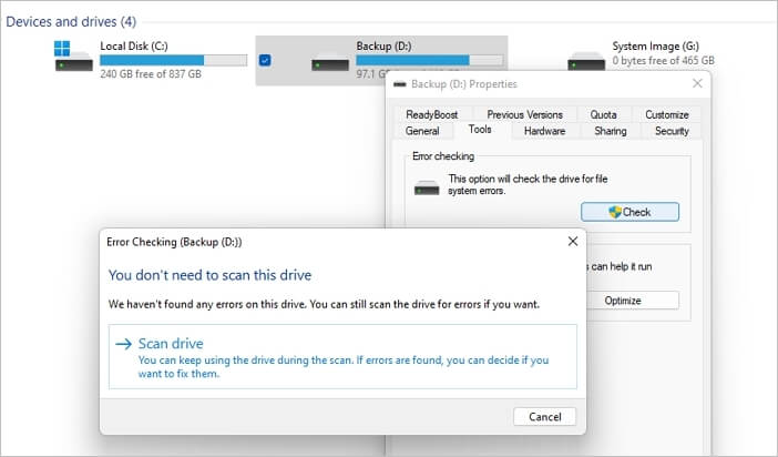 Windows 오류 검사 도구