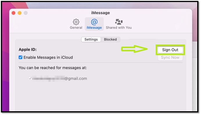 메시지에서 로그아웃