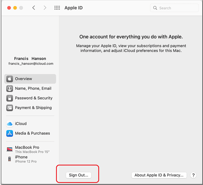 애플 아이디 로그아웃