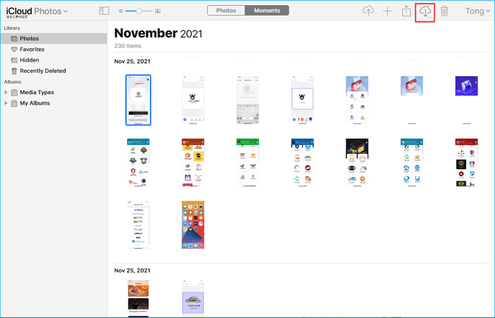 icloud에서 오래된 사진 다운로드 및 복원