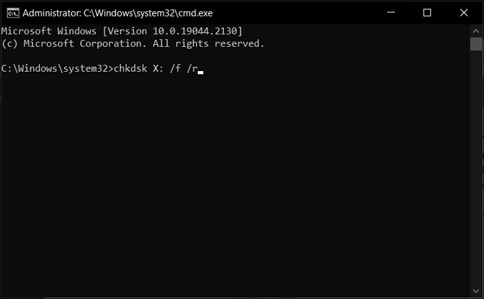 CHKDSK 명령 사용