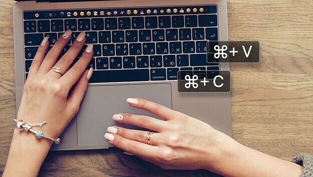 Mac에서 복사 붙여넣기
